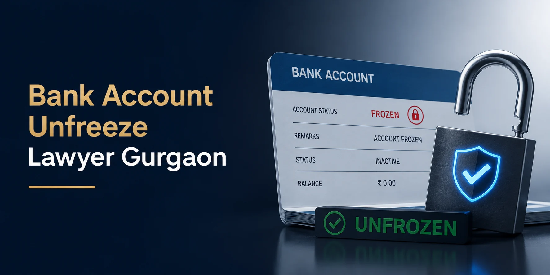 Bank Account Unfreeze Lawyer Gurgaon